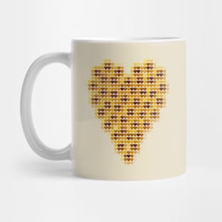 Sunflower Yellow Valentines Day Heart Filled with Hearts Mug